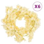 vidaXL Kerstslingers met bloemen 6 st 180 cm, Hobby en Vrije tijd, Verzenden, Nieuw