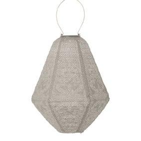 Solar Lampion Can - Marrakesh Light Taupe - 30 cm, Tuin en Terras, Buitenverlichting, Waterbestendig, Led, Zonne-energie, Minder dan 50 watt