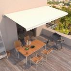 vidaXL Luifel handmatig uittrekbaar 600x350 cm crèmekleurig, Verzenden, Nieuw
