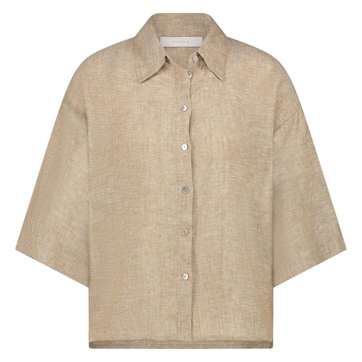 -30% Nukus  Nukus Lucy blouse melange zand dessin  maat 36, Kleding | Dames, Blouses en Tunieken, Nieuw, Verzenden