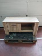 TV-meubel, eiken fineer, B x D x H 124 x 46,5 x 57 cm, Ophalen, Nieuw
