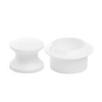 Knop+Ring Pushlock Wit 2st., Ophalen of Verzenden, Nieuw