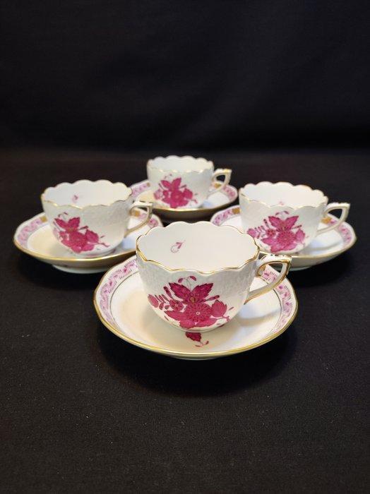 Herend - Koffieservies voor 4 (8) - Espresso-/Mokkaservice, Antiek en Kunst, Antiek | Meubels | Tafels