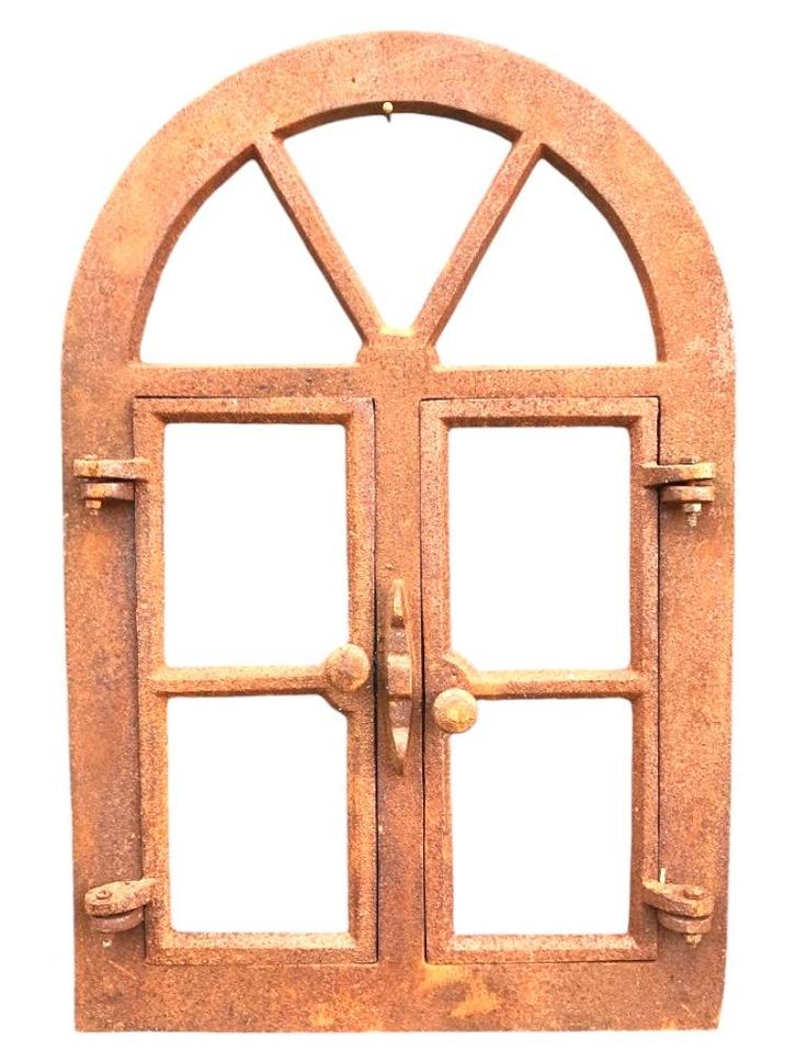 IJzeren raamwerk - rustieke tuinvenster - met deuren, Huis en Inrichting, Overige Huis en Inrichting, Ophalen of Verzenden