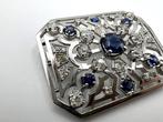 Broche - 18 karaat Platina, Witgoud - 2.24ct. tw. Diamant, Sieraden, Tassen en Uiterlijk, Antieke sieraden