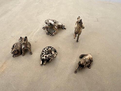 Collectie met dierenthema - Miniatuurbeloeftes van argentum, Antiek en Kunst, Antiek | Goud en Zilver