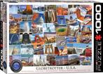 Globetrotter - USA Puzzel (1000 stukjes) | Eurographics -, Hobby en Vrije tijd, Denksport en Puzzels, Nieuw, Verzenden