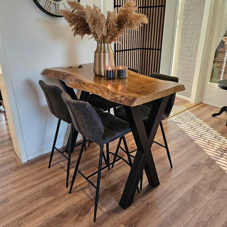 Massieve Eettafel | Boomstamtafels | Boomstammeubels | Uniek, Huis en Inrichting, Tafels | Eettafels, 50 tot 100 cm, 200 cm of meer