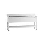 GGM Gastro | Spoeltafel voor pannen - 1600x600mm - met |, Verzenden, Nieuw in verpakking, RVS Meubilair