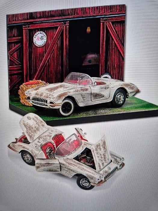 Franklin Mint 1:24 - Model cabriolet - 1959 Corvette Barn, Hobby en Vrije tijd, Modelauto's | 1:5 tot 1:12