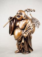 Hotei  grote maat Een van de Zeven Geluksgoden - Brons -, Antiek en Kunst