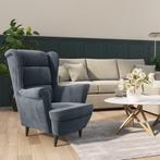 vidaXL Fauteuil fluweel donkergrijs, Huis en Inrichting, Fauteuils, Verzenden, Nieuw