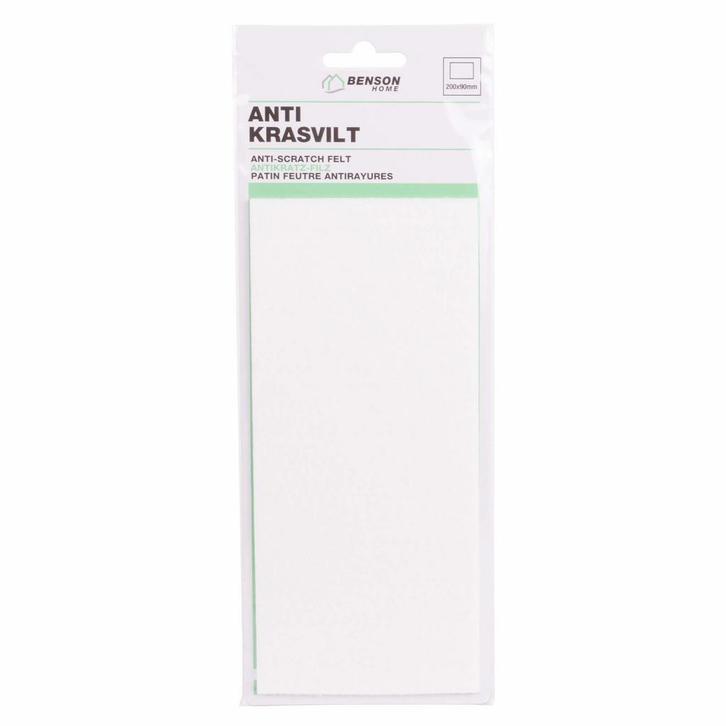 Benson Zelfklevend anti-krasvilt - 20 x 9 cm - Wit - Besc..., Doe-het-zelf en Verbouw, Hout en Planken, Nieuw, Ophalen of Verzenden