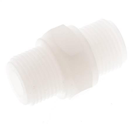 Dubbele Nippel G3/8 PVDF 10bar FDA 22mm Hex, Doe-het-zelf en Verbouw, Overige Doe-het-zelf en Verbouw, Nieuw, Verzenden