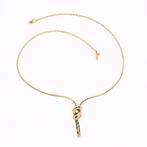 Halsketting - 14 karaat Geel goud Diamant (Natuurlijk), Sieraden, Tassen en Uiterlijk, Kettingen, Nieuw