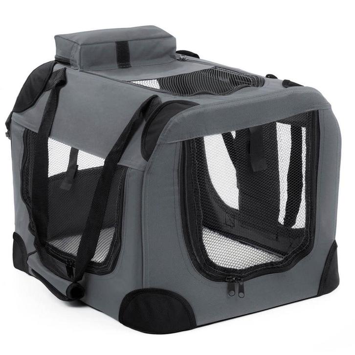 Reisbench XL compleet grijs 81x58x58cm (Hond), Dieren en Toebehoren, Hondenbenches, Nieuw, Ophalen of Verzenden