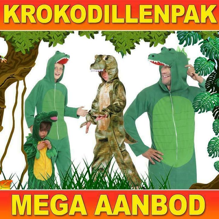 Krokodillenpak - Krokodillen kostuums volwassenen & kind, Kinderen en Baby's, Carnavalskleding en Verkleedspullen, Nieuw, Ophalen of Verzenden