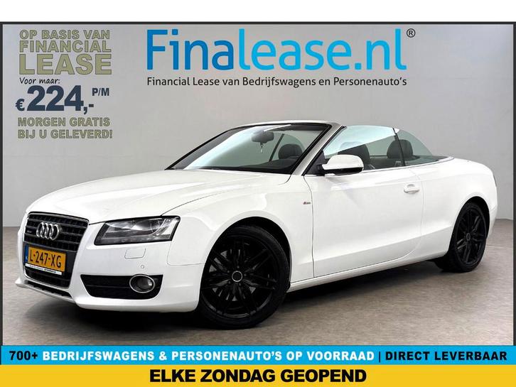 Audi A5 2.0 TFSI Quattro S-Line Cabrio Soft top b&o Climate, Auto's, Audi, Lease, Automaat, Cabriolet, Benzine, Wit, Verzenden