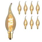 Set van 8 LED kaarslampen vlam E14 | 2 watt dimbaar | 2000K, Verzenden, Overige typen, E14 (klein), Nieuw