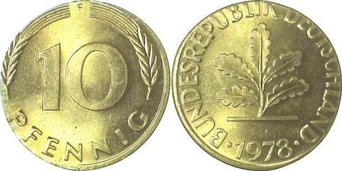 10 Pfennig Brd 78f auf 5 Pfennig Ronde, Postzegels en Munten, Munten | Europa | Niet-Euromunten, Verzenden