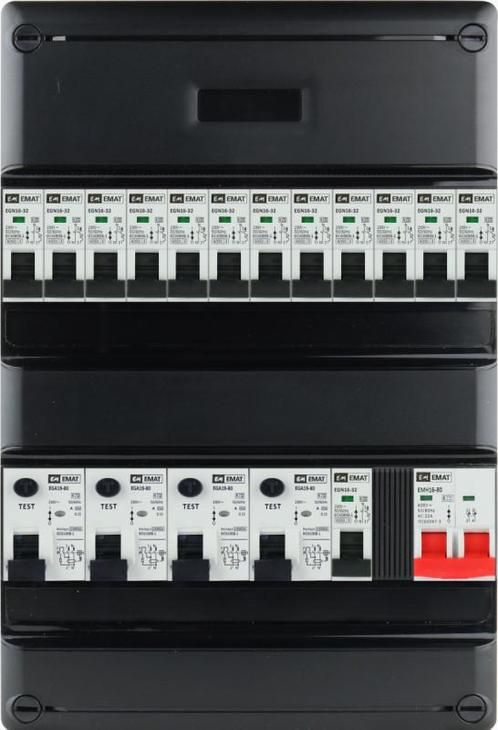 EMAT Groepenkast 13 groepen 1 fase 220x330 (BxH), Doe-het-zelf en Verbouw, Elektra en Kabels, Verzenden