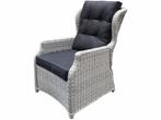Ibiza XL lounge tuinstoel verstelbaar wit grijs, Ophalen of Verzenden, Nieuw, Wicker