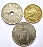 Groenland. 25, 50 Ore & 1 Krone 1926-1964 (3 different, Postzegels en Munten, Munten | Europa | Niet-Euromunten