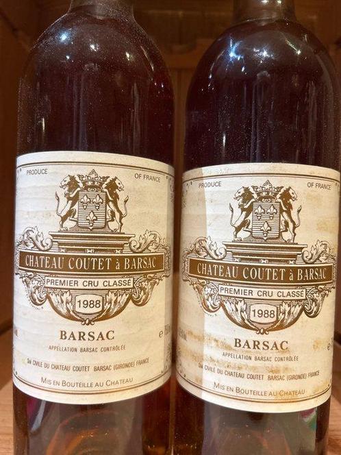 1988 Château Coutet - Sauternes 1er Grand Cru Classé - 2, Verzamelen, Wijnen