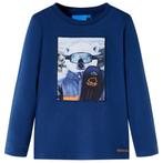 vidaXL Kindershirt met lange mouwen 116 jeansblauw, Verzenden, Nieuw