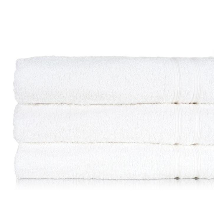 Badlaken Wit 70x130cm 100% Katoen - Treb ADH, Huis en Inrichting, Badkamer | Badtextiel en Accessoires, Handdoek, Overige kleuren