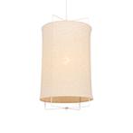 Design hanglamp wit met beige kap - Rich, Nieuw, Overige materialen, Design, 75 cm of meer