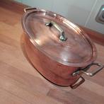 Kookpan - Oud fornuis. Gepoedercoat rood koper. -, Antiek en Kunst