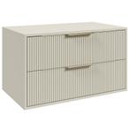 Wastafelkast Rimini 80 cm - Beige -  Badmeubel met Lades, Verzenden, Nieuw, Wastafelkast