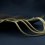 Gouden visgraat schakelcollier (Ketting), Sieraden, Tassen en Uiterlijk, Kettingen, Ophalen of Verzenden, Gebruikt, Overige kleuren