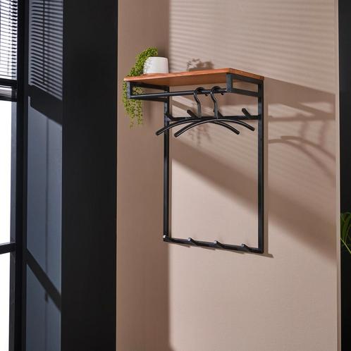 Kapstok Stef 2 x 4 haken met hoedenplak, Huis en Inrichting, Woonaccessoires | Kapstokken, Verzenden