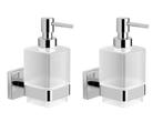 Veiling - 2x Alterna zeepdispenser in houder Siena chroom, Nieuw