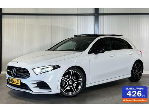 Mercedes-Benz A-Klasse 180 AMG Pano Sfeer Camera Night, Auto's, Mercedes-Benz, Lease, Automaat, Hatchback, Benzine, Plug-in hybride