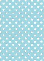 2 Kleine rollen - Cadeaupapier 30 cm - Stars Baby Blue, Nieuw