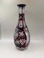 Egermann - Vaas - Kristal, Glas - Robijnkleurige geslepen