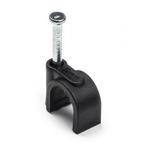 Kabelclip | Q-link | 8 mm (20 stuks, Rond, Zwart), Doe-het-zelf en Verbouw, Elektra en Kabels, Verzenden, Nieuw