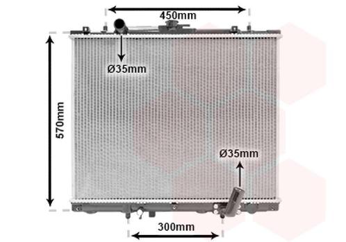 RADIATOR VOOR MITSUBISHI L200 1996-2001 MR258668, Auto-onderdelen, Airco en Verwarming, Nieuw, Ophalen of Verzenden
