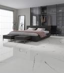 Marmerlook vloertegel Aura zwart en wit Gepolijst 90x90 cm