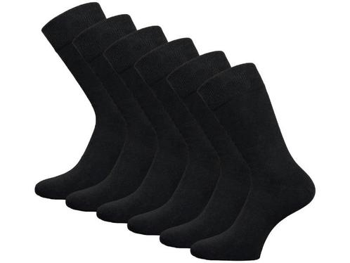 6 paar SQOTTON® Katoenen sokken - Naadloos - Zwart, Kleding | Heren, Sokken en Kousen, Verzenden
