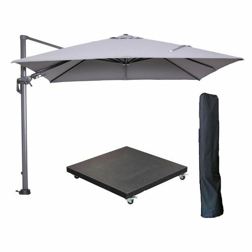 Garden Impressions Hawaii zweefparasol 300x300 cm carbon, Tuin en Terras, Partytenten, Verzenden