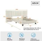 Fluwelen Tweepersoonsbed 160x200 met Zijplanken, Verzenden, Nieuw