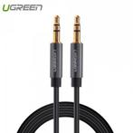 3.5mm male to male Audio Jack cable Silver-Black 50 centi..., Nieuw, Verzenden