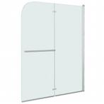 vidaXL Douchewand inklapbaar 2 panelen 95x140 cm ESG, Doe-het-zelf en Verbouw, Sanitair, Verzenden, Nieuw