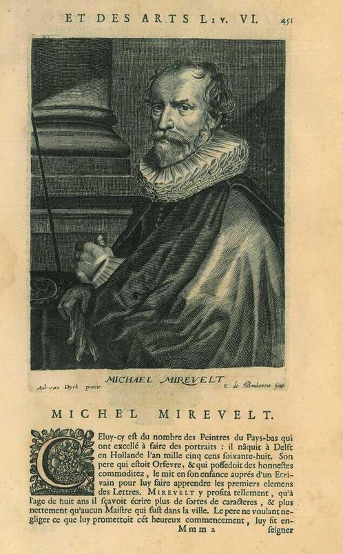 Portrait of Michiel Jansz. van Mierevelt, Antiek en Kunst, Kunst | Etsen en Gravures