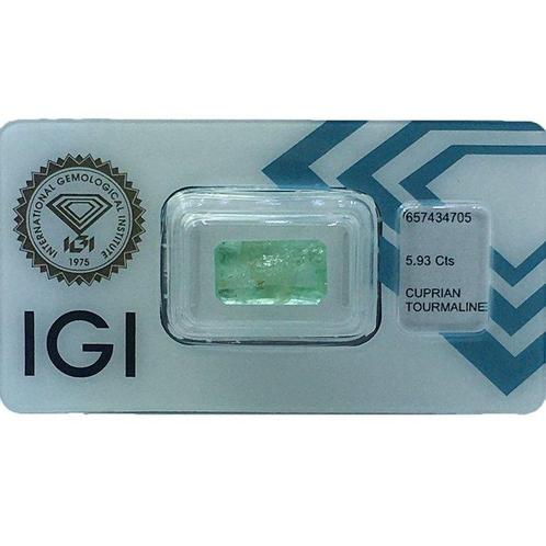 Zonder Minimumprijs - 1 pcs Groen Toermalijn - 5.93 ct -, Sieraden, Tassen en Uiterlijk, Edelstenen