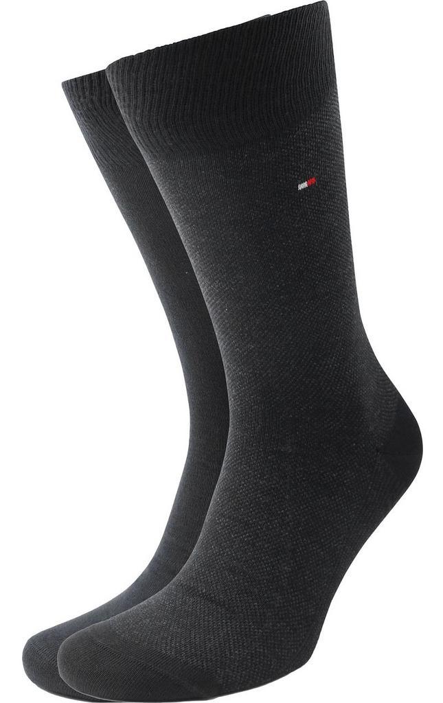 Tommy Hilfiger 2-Pack Sokken Birdseye Zwart maat 43-46 Heren, Kleding | Heren, Sokken en Kousen, Zwart, Nieuw, Verzenden